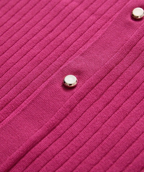 ROPE' PICNIC（ロペピクニック）の「ワイドリブニットカーディガン/UVカット・洗える（カーディガン/ボレロ・レディース・ブラック/ホワイト系その他5/ブルー/ピンク系その他2・38）」の16枚目の写真