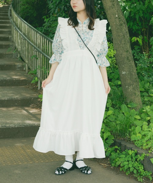 kutir（クティール）の「【クティールとレトロ】チャイナジャガードブラウス（シャツ/ブラウス・レディース・グリーン/アイボリー/ブルー・FREE）」の11枚目の写真