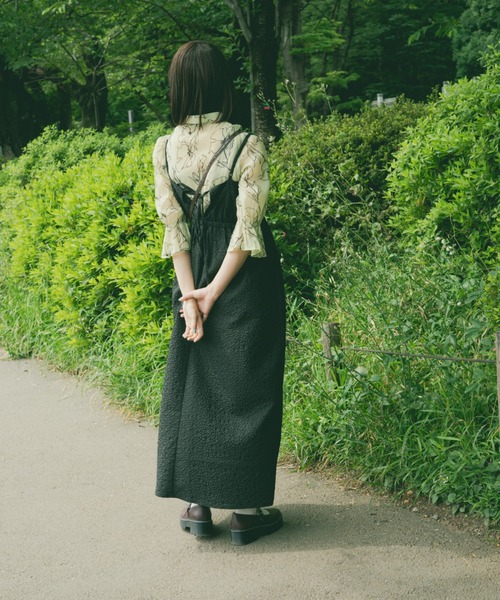 kutir（クティール）の「【クティールとレトロ】チャイナジャガードブラウス（シャツ/ブラウス・レディース・グリーン/アイボリー/ブルー・FREE）」の16枚目の写真