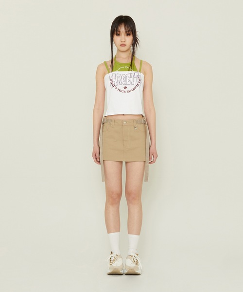 TARGETTO(ターゲット)の「【TARGETTO 】レイヤード ホルターネック スリーブレス / LAYERED HALTERNECK SLEEVELESS(キャミソール・レディース・グレー/ホワイト・FREE)」の18枚目の写真