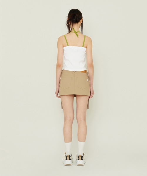 TARGETTO(ターゲット)の「【TARGETTO 】レイヤード ホルターネック スリーブレス / LAYERED HALTERNECK SLEEVELESS(キャミソール・レディース・グレー/ホワイト・FREE)」の3枚目の写真