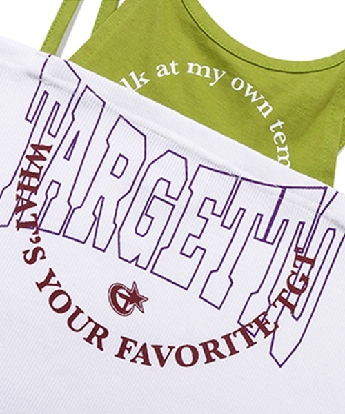 TARGETTO(ターゲット)の「【TARGETTO 】レイヤード ホルターネック スリーブレス / LAYERED HALTERNECK SLEEVELESS(キャミソール・レディース・グレー/ホワイト・FREE)」の4枚目の写真