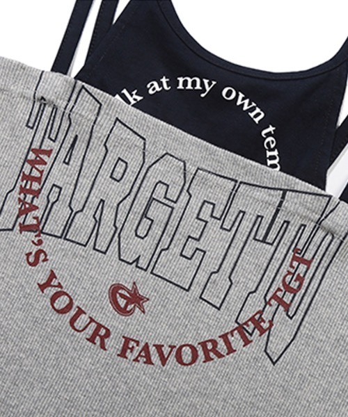 TARGETTO(ターゲット)の「【TARGETTO 】レイヤード ホルターネック スリーブレス / LAYERED HALTERNECK SLEEVELESS(キャミソール・レディース・グレー/ホワイト・FREE)」の17枚目の写真