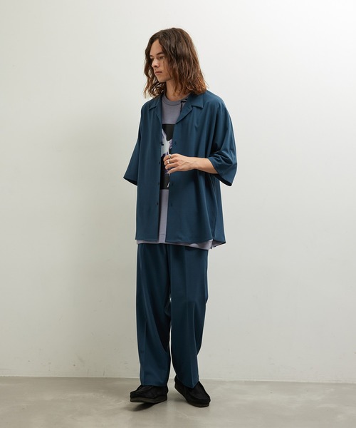 JUNRED（ジュンレッド）の「セットアップ対応 / エアリーストレッチタックワイドパンツ（その他パンツ・メンズ・ライトグレー/ブラック/グリーン系その他/ブルー系その他4・S/M/L）」の21枚目の写真