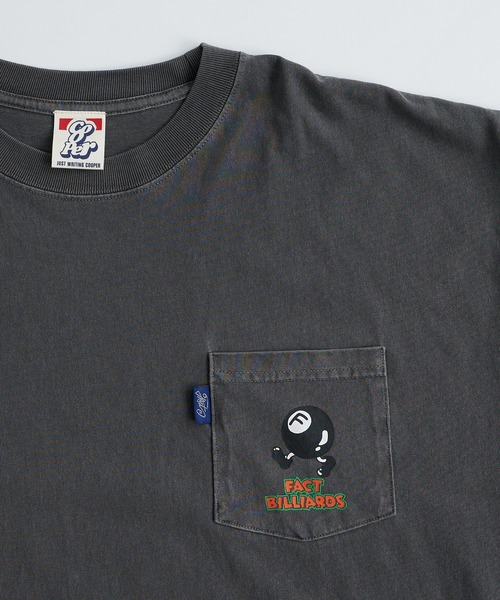 WHO'S WHO gallery(フーズフーギャラリー)の「COOPER FACTヘビーウェイトビリヤードロゴビッグポケTEE(Tシャツ/カットソー・レディース・ホワイト/チャコールグレー・FREE)」の16枚目の写真