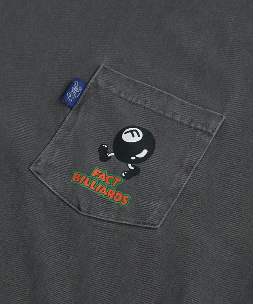 WHO'S WHO gallery(フーズフーギャラリー)の「COOPER FACTヘビーウェイトビリヤードロゴビッグポケTEE(Tシャツ/カットソー・レディース・ホワイト/チャコールグレー・FREE)」の6枚目の写真