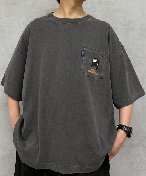 WHO'S WHO gallery(フーズフーギャラリー)の「COOPER FACTヘビーウェイトビリヤードロゴビッグポケTEE(Tシャツ/カットソー・レディース・ホワイト/チャコールグレー・FREE)」の7枚目の写真