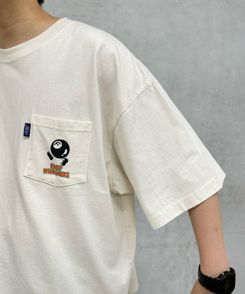 WHO'S WHO gallery(フーズフーギャラリー)の「COOPER FACTヘビーウェイトビリヤードロゴビッグポケTEE(Tシャツ/カットソー・レディース・ホワイト/チャコールグレー・FREE)」の18枚目の写真