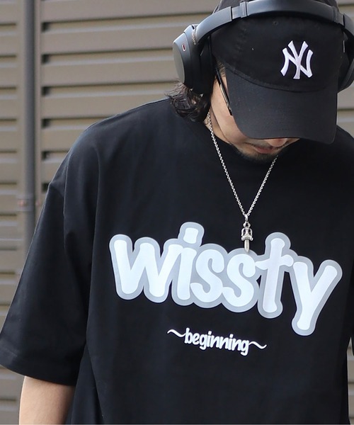 wissty(ウィスティー)の「wissty-ロゴT(Tシャツ/カットソー・メンズ・ホワイト系2/ブラック系2/ブラック/ホワイト・M/L)」の11枚目の写真