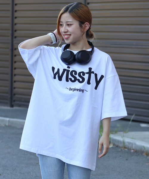 wissty(ウィスティー)の「wissty-ロゴT(Tシャツ/カットソー・メンズ・ホワイト系2/ブラック系2/ブラック/ホワイト・M/L)」の5枚目の写真