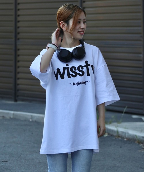 wissty(ウィスティー)の「wissty-ロゴT(Tシャツ/カットソー・メンズ・ホワイト系2/ブラック系2/ブラック/ホワイト・M/L)」の20枚目の写真