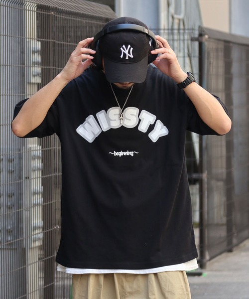 wissty(ウィスティー)の「wissty-ロゴT(Tシャツ/カットソー・メンズ・ホワイト系2/ブラック系2/ブラック/ホワイト・M/L)」の6枚目の写真