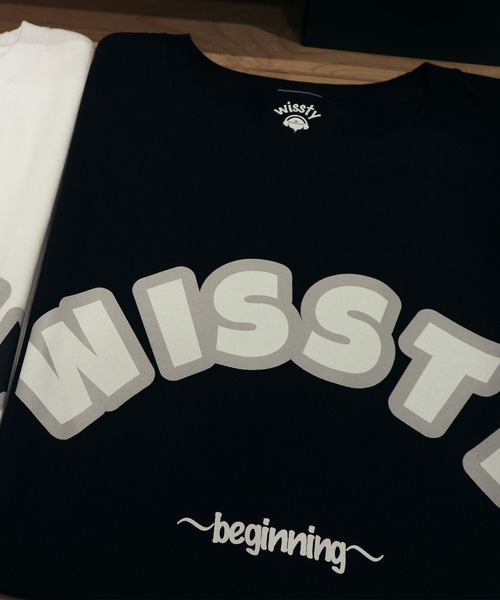 wissty(ウィスティー)の「wissty-ロゴT(Tシャツ/カットソー・メンズ・ホワイト系2/ブラック系2/ブラック/ホワイト・M/L)」の14枚目の写真