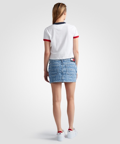 tommy jeans(トミー ジーンズ)の「バッジロゴリンガーTシャツ(Tシャツ/カットソー・レディース・ホワイト/ピンク・MEDIUM/SMALL/X-SMALL)」の10枚目の写真