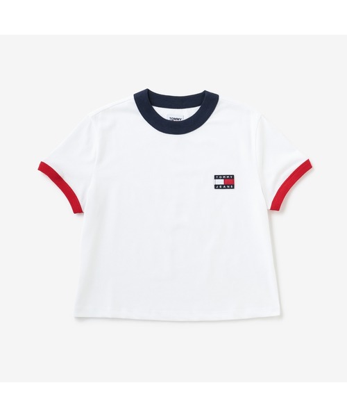 tommy jeans(トミー ジーンズ)の「バッジロゴリンガーTシャツ(Tシャツ/カットソー・レディース・ホワイト/ピンク・MEDIUM/SMALL/X-SMALL)」の14枚目の写真