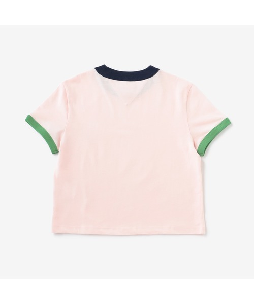 tommy jeans(トミー ジーンズ)の「バッジロゴリンガーTシャツ(Tシャツ/カットソー・レディース・ホワイト/ピンク・MEDIUM/SMALL/X-SMALL)」の3枚目の写真