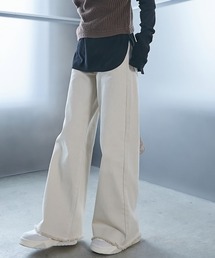 GEVS. | 大きいサイズ カラーワイドデニムパンツ GEVS.(デニムパンツ)