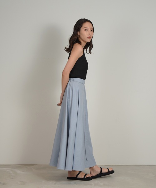 I_am（アイアム）の「front ribbon design skirt / フロントリボンデザインスカート（スカート・レディース・アイボリー/ブルー系・FREE）」の11枚目の写真