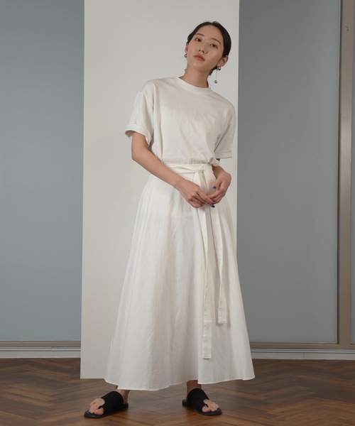 I_am（アイアム）の「front ribbon design skirt / フロントリボンデザインスカート（スカート・レディース・アイボリー/ブルー系・FREE）」の17枚目の写真