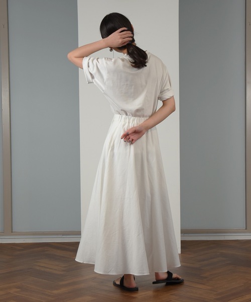 I_am（アイアム）の「front ribbon design skirt / フロントリボンデザインスカート（スカート・レディース・アイボリー/ブルー系・FREE）」の7枚目の写真