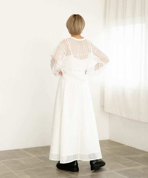 KBF(ケイビーエフ)の「切替メッシュプルオーバー(Tシャツ/カットソー・レディース・アイボリー/オフホワイト/ブラック・ONE)」の12枚目の写真