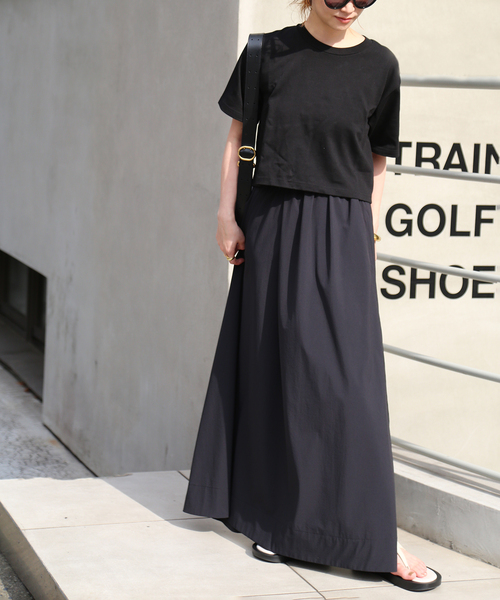 エヴリディアイライク　ドゥーズィエムクラス　Cropped 　Tシャツ　ブラック 追加 Cropped Tシャツ（Tシャツ/カットソー）｜Deuxieme Classe
