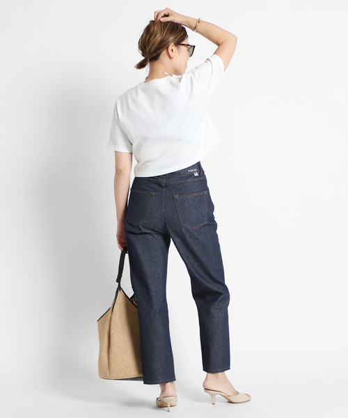 Deuxieme Classe（ドゥーズィエムクラス）の「* 追加 Cropped Tシャツ（Tシャツ/カットソー・レディース・ホワイト/ブラック・FREE）」の7枚目の写真