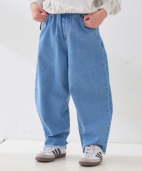セール】【KIDS】【TYPY DENIM】甘織り裾フリンジカーブデニム（デニム