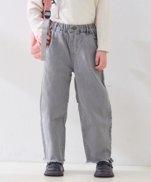 CIAOPANIC TYPY（チャオパニックティピー）の「【KIDS】【TYPY DENIM】甘織り裾フリンジカーブデニム（デニムパンツ・キッズ・ネイビー/サックスブルー/グレー/ベージュ/ブラック・S/M/L/XL/XXL）」の18枚目の写真