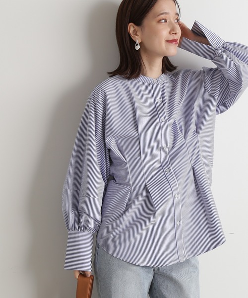 N.（N. Natural Beauty Basic）（エヌエヌナチュラルビューティーベーシック）の「◆ウエストタックチュニックブラウス（シャツ/ブラウス・レディース・ブルー系その他/ピンク系その他/オフホワイト・MEDIUM）」の3枚目の写真