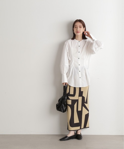 N.（N. Natural Beauty Basic）（エヌエヌナチュラルビューティーベーシック）の「◆ウエストタックチュニックブラウス（シャツ/ブラウス・レディース・ブルー系その他/ピンク系その他/オフホワイト・MEDIUM）」の10枚目の写真