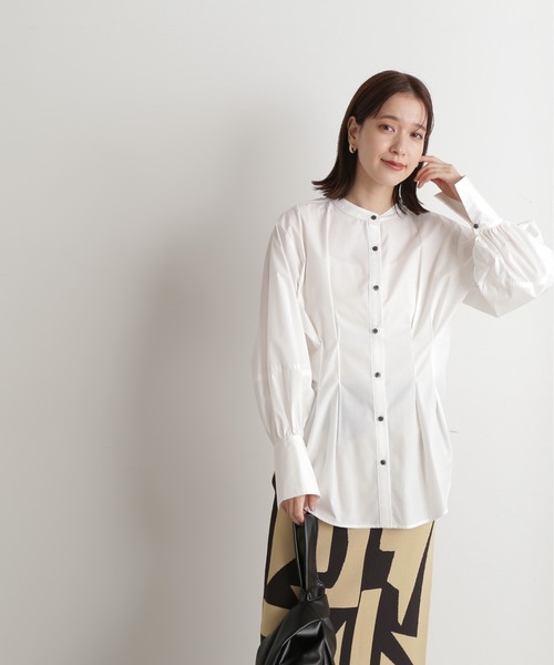 N.（N. Natural Beauty Basic）（エヌエヌナチュラルビューティーベーシック）の「◆ウエストタックチュニックブラウス（シャツ/ブラウス・レディース・ブルー系その他/ピンク系その他/オフホワイト・MEDIUM）」の11枚目の写真