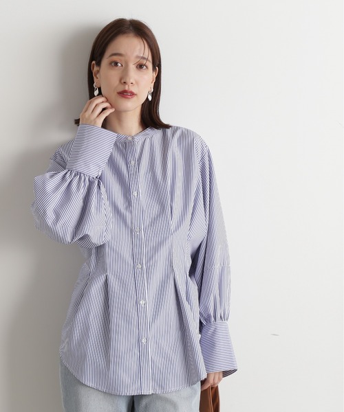 N.（N. Natural Beauty Basic）（エヌエヌナチュラルビューティーベーシック）の「◆ウエストタックチュニックブラウス（シャツ/ブラウス・レディース・ブルー系その他/ピンク系その他/オフホワイト・MEDIUM）」の16枚目の写真