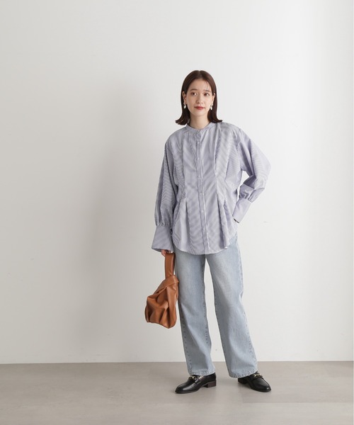 N.（N. Natural Beauty Basic）（エヌエヌナチュラルビューティーベーシック）の「◆ウエストタックチュニックブラウス（シャツ/ブラウス・レディース・ブルー系その他/ピンク系その他/オフホワイト・MEDIUM）」の15枚目の写真