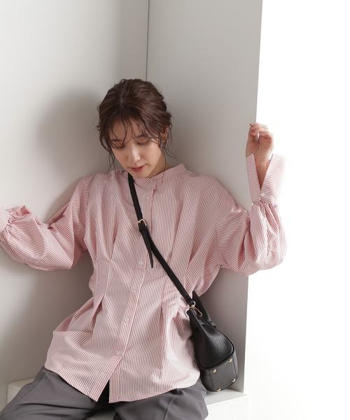 N.（N. Natural Beauty Basic）（エヌエヌナチュラルビューティーベーシック）の「◆ウエストタックチュニックブラウス（シャツ/ブラウス・レディース・ブルー系その他/ピンク系その他/オフホワイト・MEDIUM）」の19枚目の写真