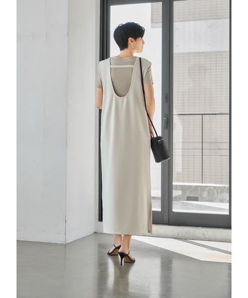 STYLE DELI（スタイルデリ）の「とろけるとろみリブカットソートップス（Tシャツ/カットソー・レディース・ホワイト/チャコールグレー/ブラック/オリーブ・MEDIUM）」の8枚目の写真