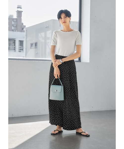 STYLE DELI（スタイルデリ）の「とろけるとろみリブカットソートップス（Tシャツ/カットソー・レディース・ホワイト/チャコールグレー/ブラック/オリーブ・MEDIUM）」の10枚目の写真