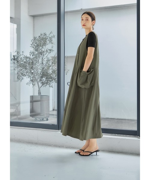 STYLE DELI（スタイルデリ）の「とろけるとろみリブカットソートップス（Tシャツ/カットソー・レディース・ホワイト/チャコールグレー/ブラック/オリーブ・MEDIUM）」の18枚目の写真