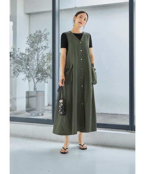 STYLE DELI（スタイルデリ）の「とろけるとろみリブカットソートップス（Tシャツ/カットソー・レディース・ホワイト/チャコールグレー/ブラック/オリーブ・MEDIUM）」の19枚目の写真