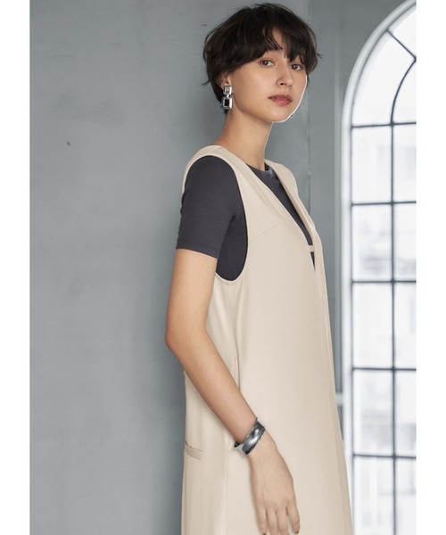 STYLE DELI（スタイルデリ）の「とろけるとろみリブカットソートップス（Tシャツ/カットソー・レディース・ホワイト/チャコールグレー/ブラック/オリーブ・MEDIUM）」の22枚目の写真