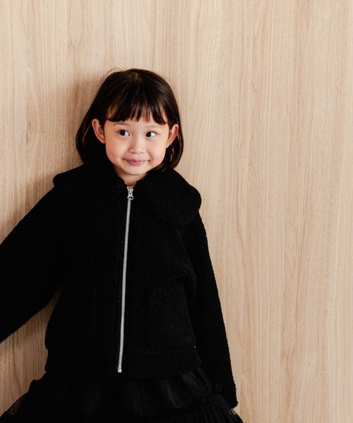 LOWRYS FARM(ローリーズファーム)の「ボアコート 906775(その他アウター・キッズ・ブラック/アイボリー/ブルー・120cm/130cm/110cm/150cm/140cm)」の3枚目の写真