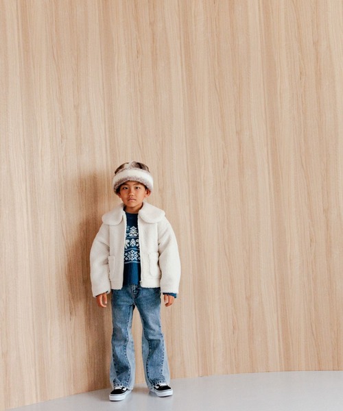 LOWRYS FARM(ローリーズファーム)の「ボアコート 906775(その他アウター・キッズ・ブラック/アイボリー/ブルー・120cm/130cm/110cm/150cm/140cm)」の5枚目の写真