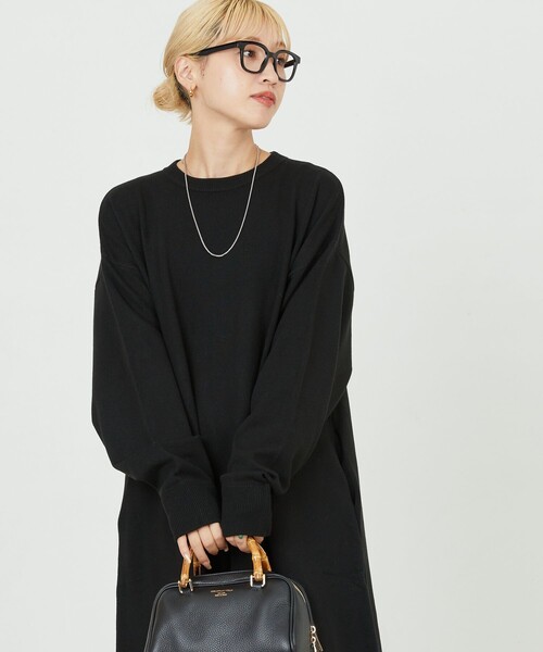 FREAK'S STORE(フリークスストア)の「限定展開 フレア マキシ カラー ニットワンピース(ワンピース・レディース・レッド/ナチュラル/グリーン/ブラウン/ブルー/ブラック/オレンジ・SMALL/MEDIUM)」の18枚目の写真