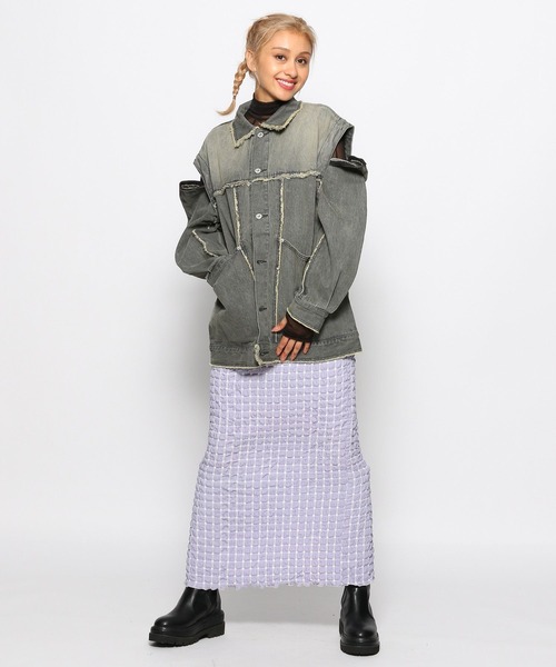FOREVER 21(フォーエバー トゥエンティーワン)の「【2023AW】2WAYデニムジャケット(デニムジャケット・レディース・ブルー/ブラック・FREE)」の22枚目の写真