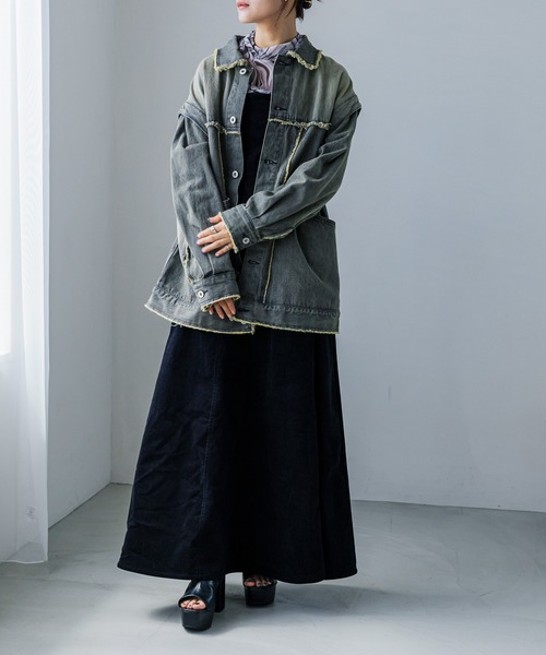 FOREVER 21(フォーエバー トゥエンティーワン)の「【2023AW】2WAYデニムジャケット(デニムジャケット・レディース・ブルー/ブラック・FREE)」の4枚目の写真