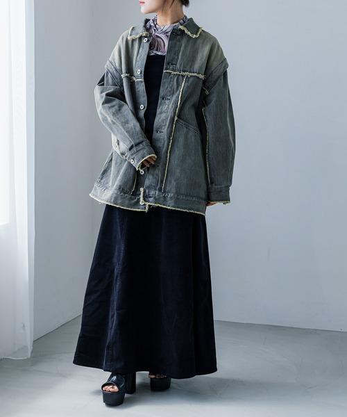 FOREVER 21(フォーエバー トゥエンティーワン)の「【2023AW】2WAYデニムジャケット(デニムジャケット・レディース・ブルー/ブラック・FREE)」の6枚目の写真
