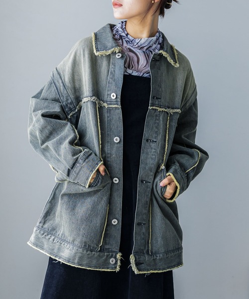 FOREVER 21(フォーエバー トゥエンティーワン)の「【2023AW】2WAYデニムジャケット(デニムジャケット・レディース・ブルー/ブラック・FREE)」の8枚目の写真
