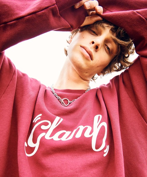 glamb（グラム）の「Boat Neck Logo Sweat / ボートネックロゴスウェット（スウェット・メンズ・ワイン/カーキ/ブラック・S/L/M）」の13枚目の写真