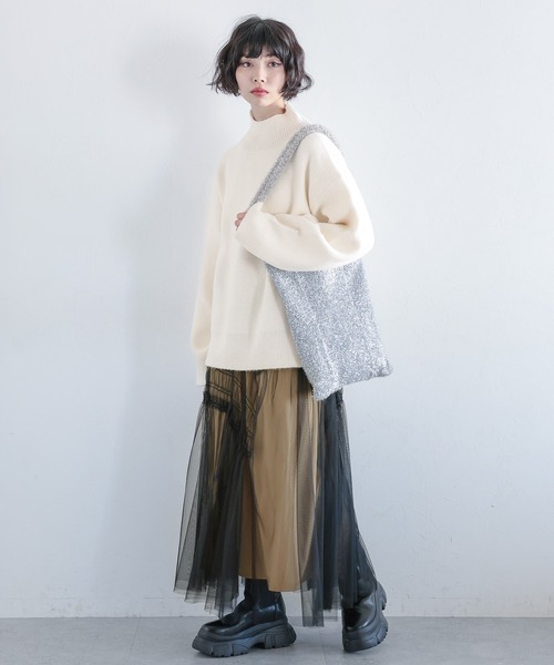 PAGEBOY（ページボーイ）の「ウールMIXマシュマロハイネック（ニット/セーター・レディース・オフホワイト/ブルー/ローズ/ブラック・FREE）」の9枚目の写真