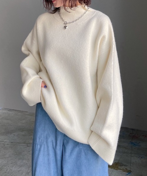 PAGEBOY（ページボーイ）の「ウールMIXマシュマロハイネック（ニット/セーター・レディース・オフホワイト/ブルー/ローズ/ブラック・FREE）」の19枚目の写真